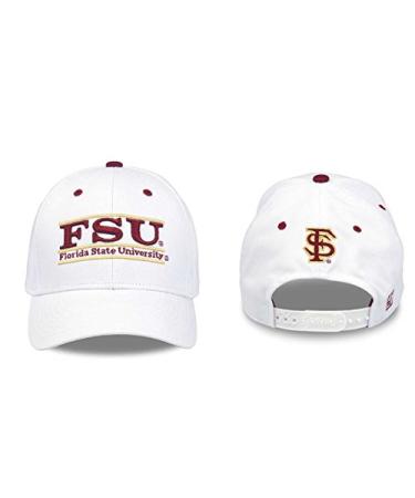 NCAA Florida State Seminoles Unisex NCAA The Game bar Design Hat FSU, White, Adjustable