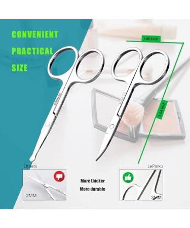 Professional Facial Hair Grooming Scissors Kit - Eyebrow Nose Mustache & Beard Trimmers for Men & Women - Buy Online on GoSupps.com