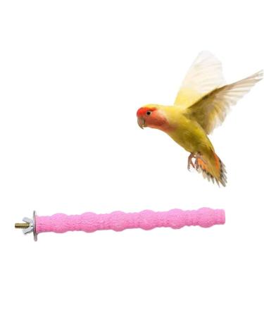 Litewoo Bird Perch Paw Beak Grinding Stick Grit Wood Stand for Parrot Budgies Parakeet Cockatiels Conure Finch Random Color small size: 7.07inch/18cm