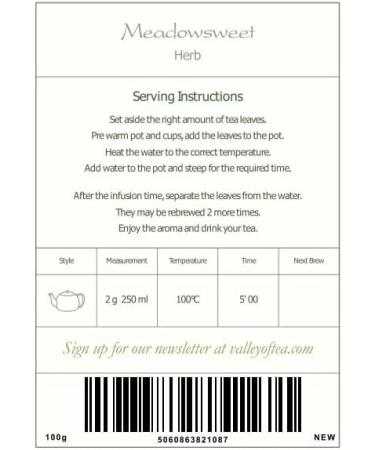 Meadowsweet Herbal Tea - 100g - Buy Online on GoSupps.com