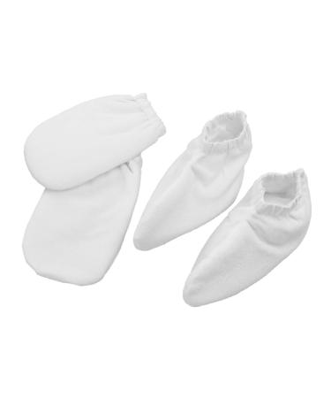2paires De Paraffine Blancs Pour Soins Des Mains Housse Isolante Pour Bain De Cire Et