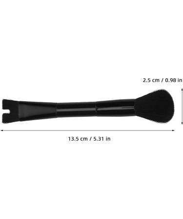 Baluue Powder Brush Double Ended Makeup Brush U Shaped Nose Contour Brush Face Brush Makeup Tool Black - Buy Online on GoSupps.com