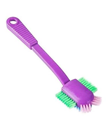 Home Shoes Brushes 1Pc Multipurpose Long Handle Shoes Cleaning Brush Household Items Soft Hair Shoes Brush Multi-Head Brush Household Cleaning Bathroom Tool Brush(Purple Color)