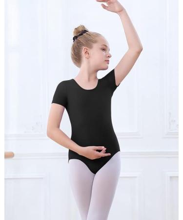Girls' Speerise Classy Short Sleeve Bow Back Ballet Leotard - Black, Medium - Buy Online on GoSupps.com