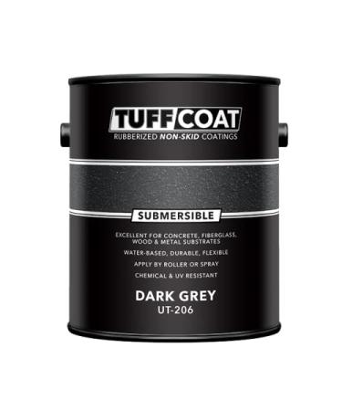 Tuff Coat UT-206 Dark Gray - Submersible, Water-Based, Rubberized Non-Skid Coating - 1 Gallon