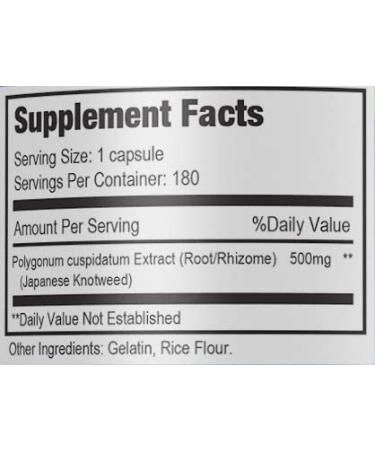 Resveratrol 500mg Capsules - Nutrissence - 180 Count (90 x 1000mg Servings or 60 x 1500mg Servings) - Buy Online on GoSupps.com