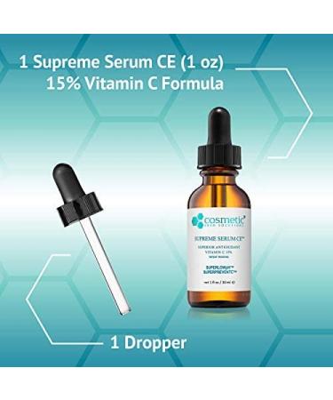 Supreme Serum CE with Superior Antioxidant Vitamin C | 1 oz | SUPERPREVENTC & SUPERLOWpH Technology - Buy Online on GoSupps.com