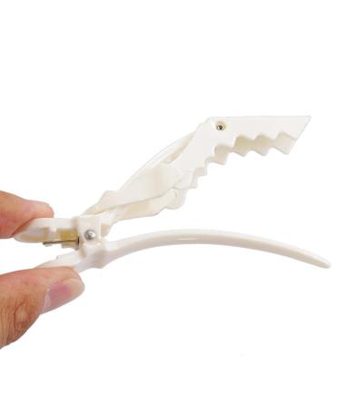 perfk Set of 6 White Hair Clip Combi-Clip Sectioning Clips - Perfect for Styling & Sectioning | International Shipping Available - Buy Online on GoSupps.com
