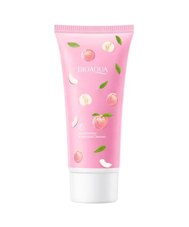 BIOAQUA Peach Cleanser Foam Amino Acid Clarifying Facial Skin Cleansing 100g / 3.53oz