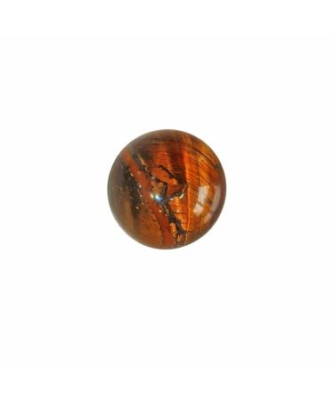 Aashita Creations Natural Tiger Eye Mini Sphere Ball 30mm Pocket Mini Crystal Sphere Ball for Reiki Healing 25-30 Gm Approx Brown