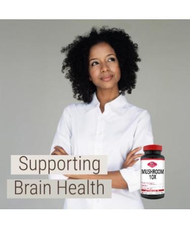 Olympian Labs 10X Mushroom Supplement Capsules - Comprehensive Formula Supporting Immune System Antioxidant Brain Health - 60 Capsules (30 Servings) - Buy Online on GoSupps.com