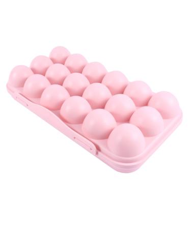 Healeved 2pcs Refrigerator Food Tray Fridge Drawer Tray Container Kitchen Egg Tray Storage Box Egg Plate Grid Pink 30X11CM