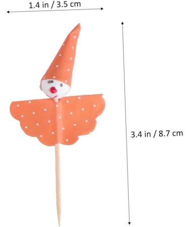 KOMBIUDA 80pcs Cake Toppers Cake Decorations Fruit Decor Cupcake Decoration Cupcake Topper Cake Decorating Supplies Cupcake Stick Cupcake Topping Birthday Cake Topper Clown Toothpick - Buy Online on GoSupps.com