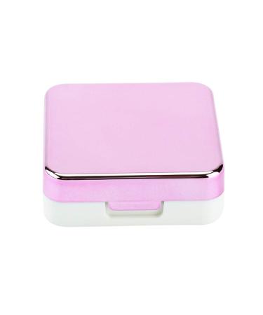Contact lens box reflective cover housing set contact lenses travel case container holder storage box portable kits mini container (square) (2)