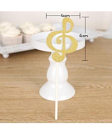 Nenluny 36pcs Music Cupcake Toppers Glitter Music Symbols Notes Cake Toppers for Birthday Baby Shower Wedding Music Party Decoration - Buy Online on GoSupps.com