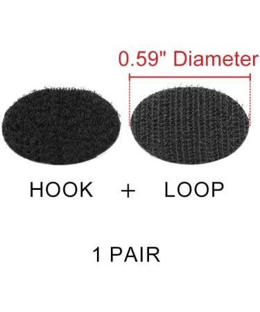 Self Adhesive Dots  108 Pairs 0.59 Diameter Hook and Loop Dots with Waterproof Sticky Dots Strong Adhesive for New Years Decorations Supplies  Glue Dots Classroom Office Home Black and White 7D-HL-DOT-BLWH - Buy Online on GoSupps.com