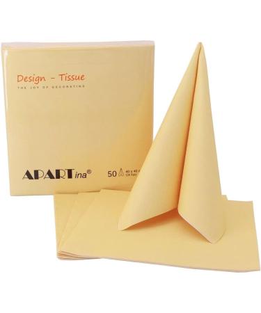 50 APARTina Straw Yellow Airlaid Napkins - Fabric-Like 40x40 cm | Premium Quality International Shipping - Buy Online on GoSupps.com