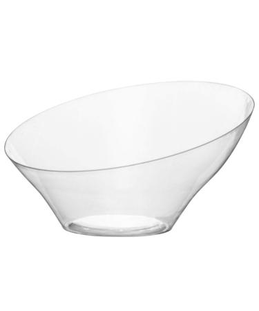 Plastic Bowl - Large | Clear | Angled Bowls | 1 Pc.
