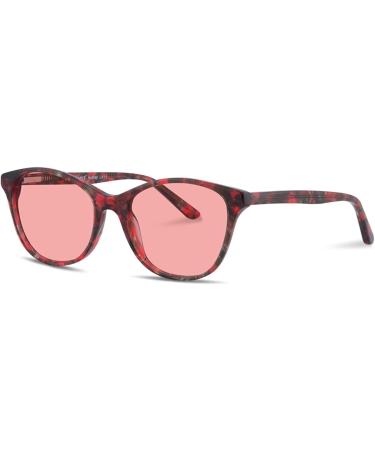 TheraSpecs Audrey Crimson Red Indoor Blue Light Glasses - Shop Now - Buy Online on GoSupps.com