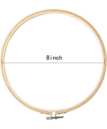 Matchne 8 inch Embroidery Hoop Set - 12PCS | Bamboo Wooden Hoops for Cross Stitch & Needlework Crafts - Buy Online on GoSupps.com