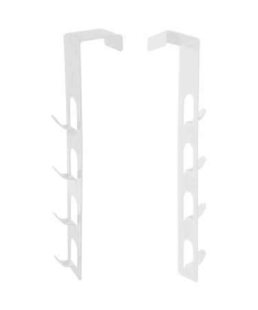 FUNOMOCYA 2pcs Door Hook Towel Rack Coat Hangers Closet Hooks for Wall Punch Hook Towel Hook Door Back 29.5X5CM White