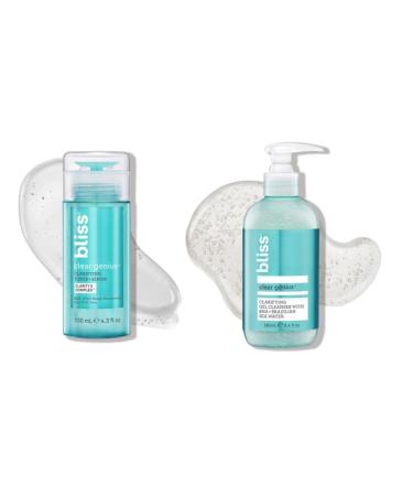 Bliss Daily Acne Routine Kit (2pc Set) Cleanse and Tone for Acne Pores