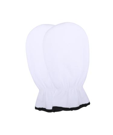 MERRYHAPY 1 Pair Exfoliating Hand Mask Essential Oil Gloves Hydrating Gloves Exfoliate Glove Hand Exfoliation Gloves Moisturizer Hands Spa Gel Gloves Flannel Dry Skin White Disposable Miss