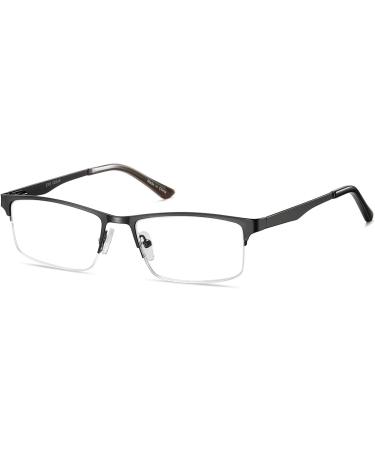 EYECEDAR 5-Pack Men's Reading Glasses - Rectangular Metal Half-Frame Sun Readers 2.0x Magnification - Stylish & Durable Eyewear - Buy Online on GoSupps.com