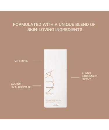 Nuda Self Tanning Lotion - Gradual Lightweight Tanner for Light to Medium Skin | Vegan Cruelty-Free & Infused with Sodium Hyaluronate & Vitamin C (200 mL - Buy Online on GoSupps.com