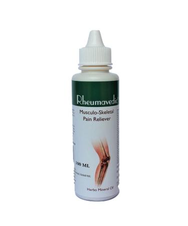 Rheumavedic Ayurvedic massage oil 100 ml bottle.
