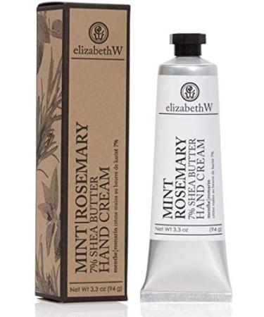 Elizabeth W Mint Rosemary Shea Butter Hand Cream - 3.3 oz | Hydrating Hand Moisturizer - Buy Online on GoSupps.com