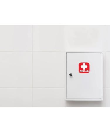 TOTOMO 12pc First Aid Kit Sign Sticker Set - Self Adhesive Vinyl Decal Medical Cross Emergency Box Hospital Ambulance - Light Reflective - 4x4 + 2x2 Sizes - Buy Online on GoSupps.com