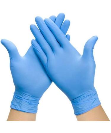 Mira Pak Blue Nitrile Disposable Gloves 4 Mil Food-Safe Latex & Powder Free Textured Fingertips Gloves Large (Pack of 100) - Buy Online on GoSupps.com