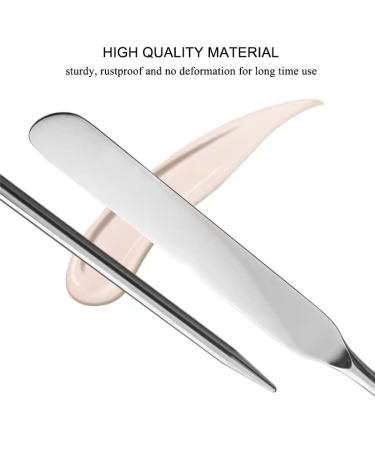 Stainless Steel Makeup Spatula and Palette Set - Professional Pigment Blending Tool for Eye Shadow and Eyelash Makeup - Buy Online on GoSupps.com