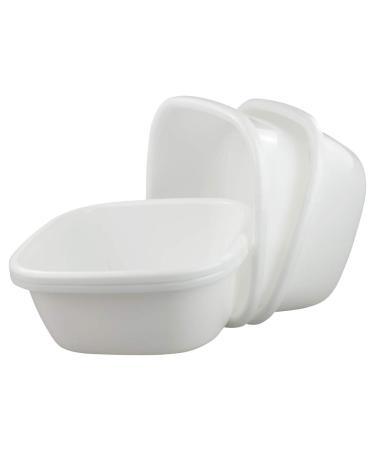 Yarebest 12 Quart Plastic Basin Set of 4 Wash Bin Dishpan White