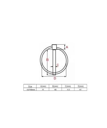 316 Stainless Steel 3/16 Lynch Pin with Ring - 4.5mm x 45mm - Buy Online on GoSupps.com