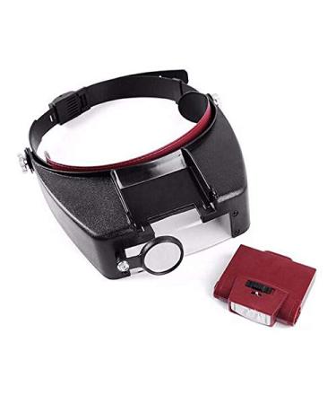 Tools 10X Lighted Magnifier Illuminated Magnifying Glass Loupe Glasses Headset Head Adjustable Headbrand Third Hand Optical Instrument Magnifying