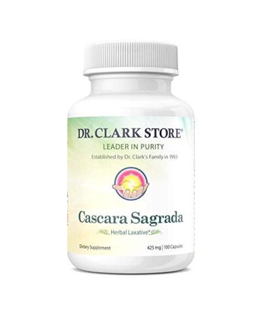 Dr. Clark Cascara Sagrada Herbal Laxative 425mg 100 Gelatin Capsules