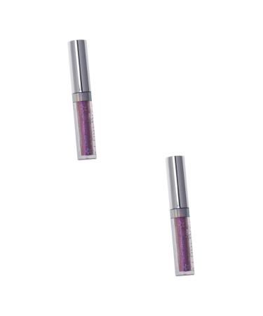 DOITOOL 2pcs Eyeshadow Purple Eyeliner Sparkling Eyeliner Glitter Eyeliner Glow Eye Powder Eye Shadow Flash
