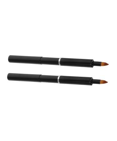 FRCOLOR 2pcs Portable Lip Brush Makeup Brush Lip Brush for Women Lip Applicator Retractable Lip Brush Lipstick Brush Applicator Makeup Tools Lip Wands Lip Stick Concealer Aluminum