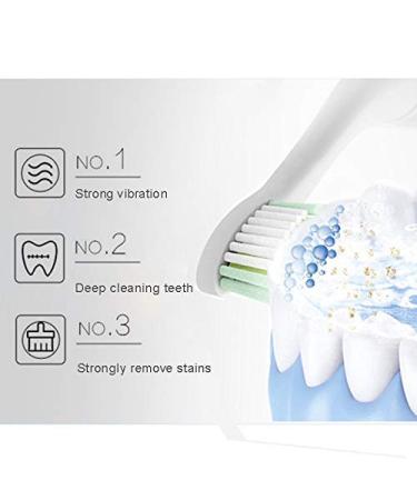 RED-NI Sonic Electric Toothbrush ET201 - Waterproof USB Fast Charging 4 Replacement Heads - Ideal for Adults & Couples - Buy Online on GoSupps.com