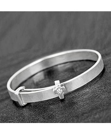 Silver Plated Christening/New Baby Bangle - Equilibrium (6780) - Buy Online on GoSupps.com
