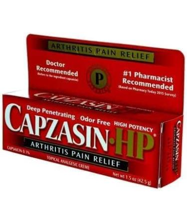 Capzasin-HP Arthritis Relief Cream 1.5oz (Pack of 2) - Topical Analgesic for Pain Relief - Buy Online on GoSupps.com
