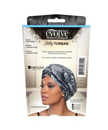 Evolve Silky Turban - Silver Animal Print | Premium Hair Protection - Buy Online on GoSupps.com