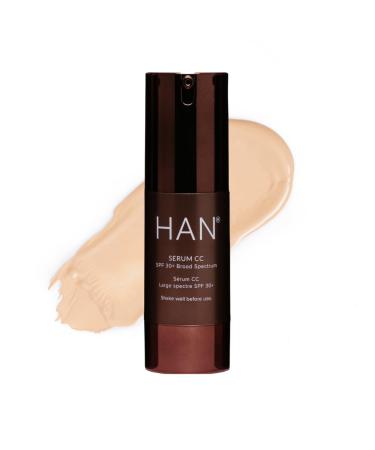 HAN Skincare Cosmetics Serum CC with SPF 30 I Vegan I Cruelty-Free I Waterless (Shade 1.5)