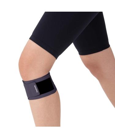 heybody Slim Air Knee Brace | Knee Pain Relief Patella Protection Support | Hiking Soccer Basketball Running Cycling Yoga Judo Wrestling Skating Tennis Volleyball Squat (Gray  Medium) Medium Gray