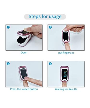 Pulse Oximeter Fingertip - Blood Oxygen Monitor Heart Rate & SpO2 Reader OLED Screen Portable Lanyard (Rose Gold) | Fast Shipping Worldwide - Buy Online on GoSupps.com