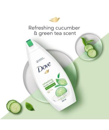 Do.vee Refreshing Body Wash - Cucumber & Green Tea Scent for All Skin Types | 250ml - Smooth Skin - Buy Online on GoSupps.com