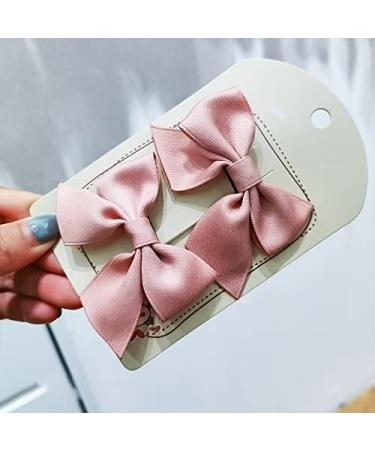 Girls Pink Bow Hair Clips - Set of 2 Cute Barrettes for Little Girls | Hair Accessories - Buy Online on GoSupps.com