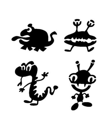 Eulenspiegel 108277 - Self-adhesive stencil set Aliens